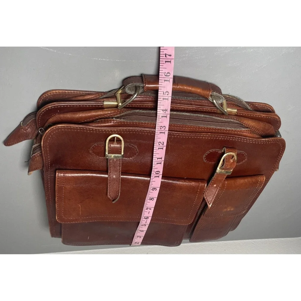 Men's Leather Briefcase Messenger Satchel Bag‎